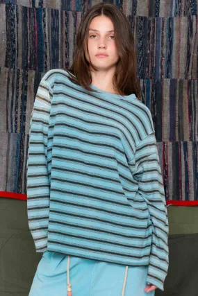 Derrick T Stripes Hemp/Organic Cotton Sunfaded Sea Angel
