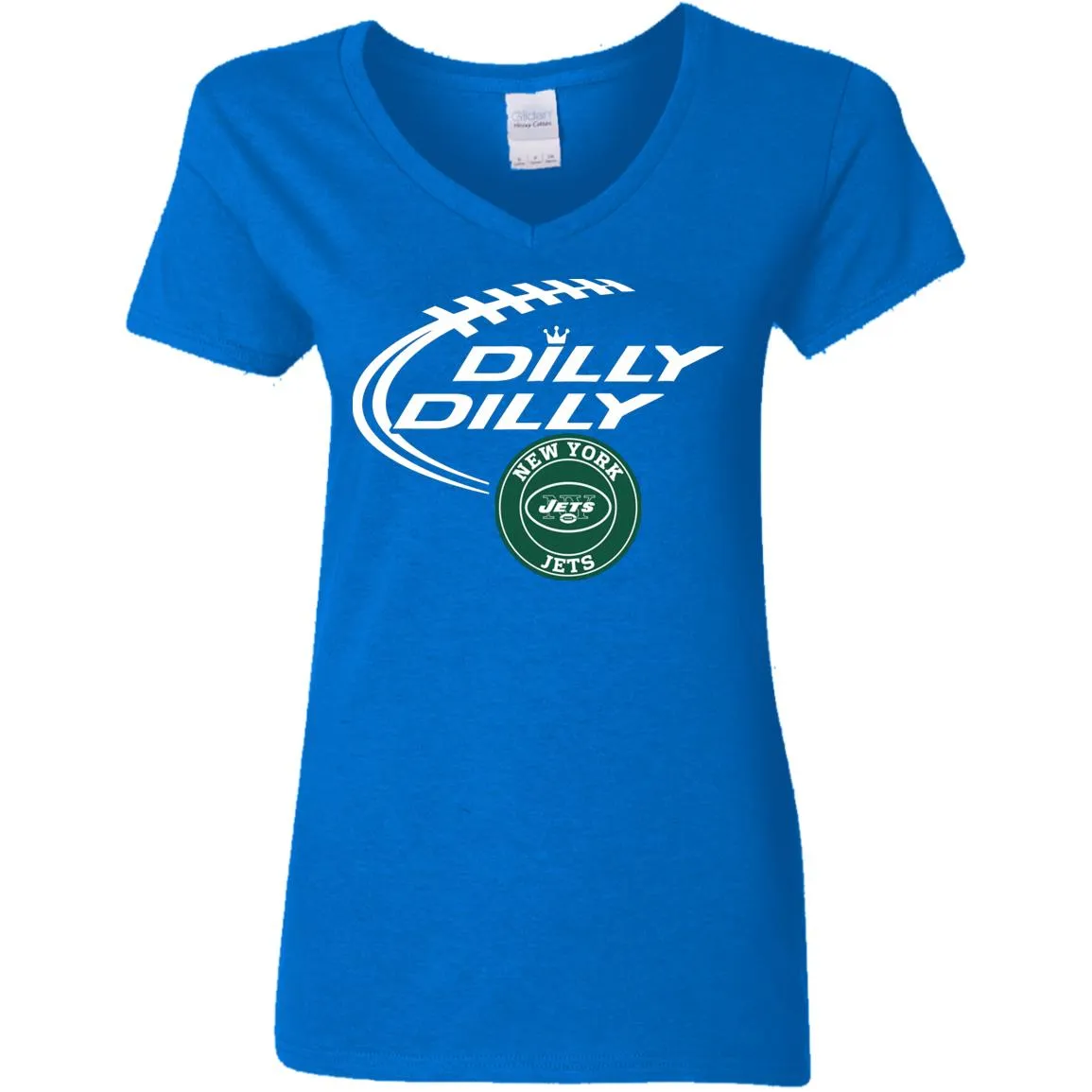 Dilly Dilly New York Jets Nfl Football Women V-Neck T-Shirt