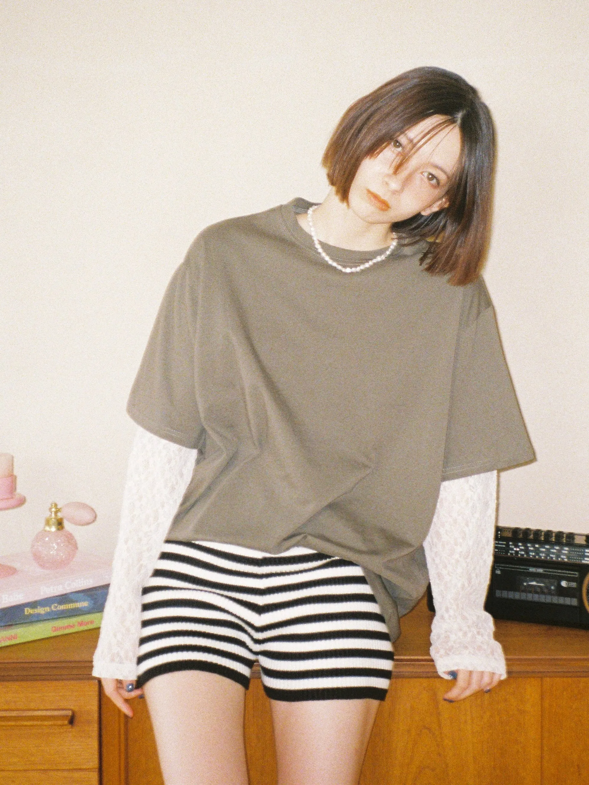 Lace Layered Oversized T-shirt