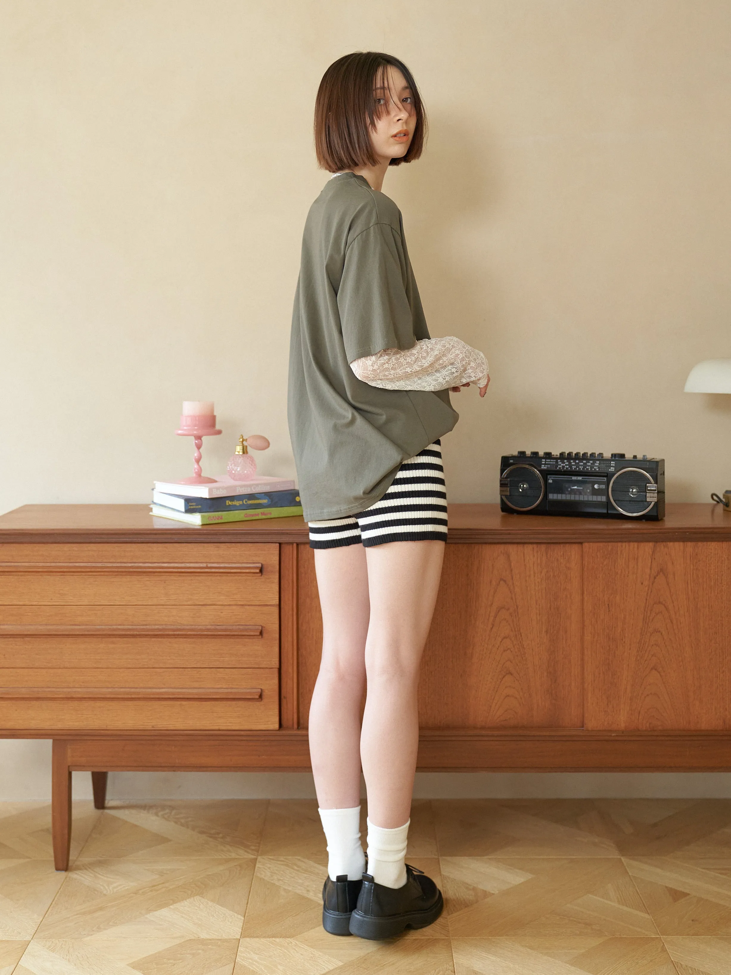 Lace Layered Oversized T-shirt