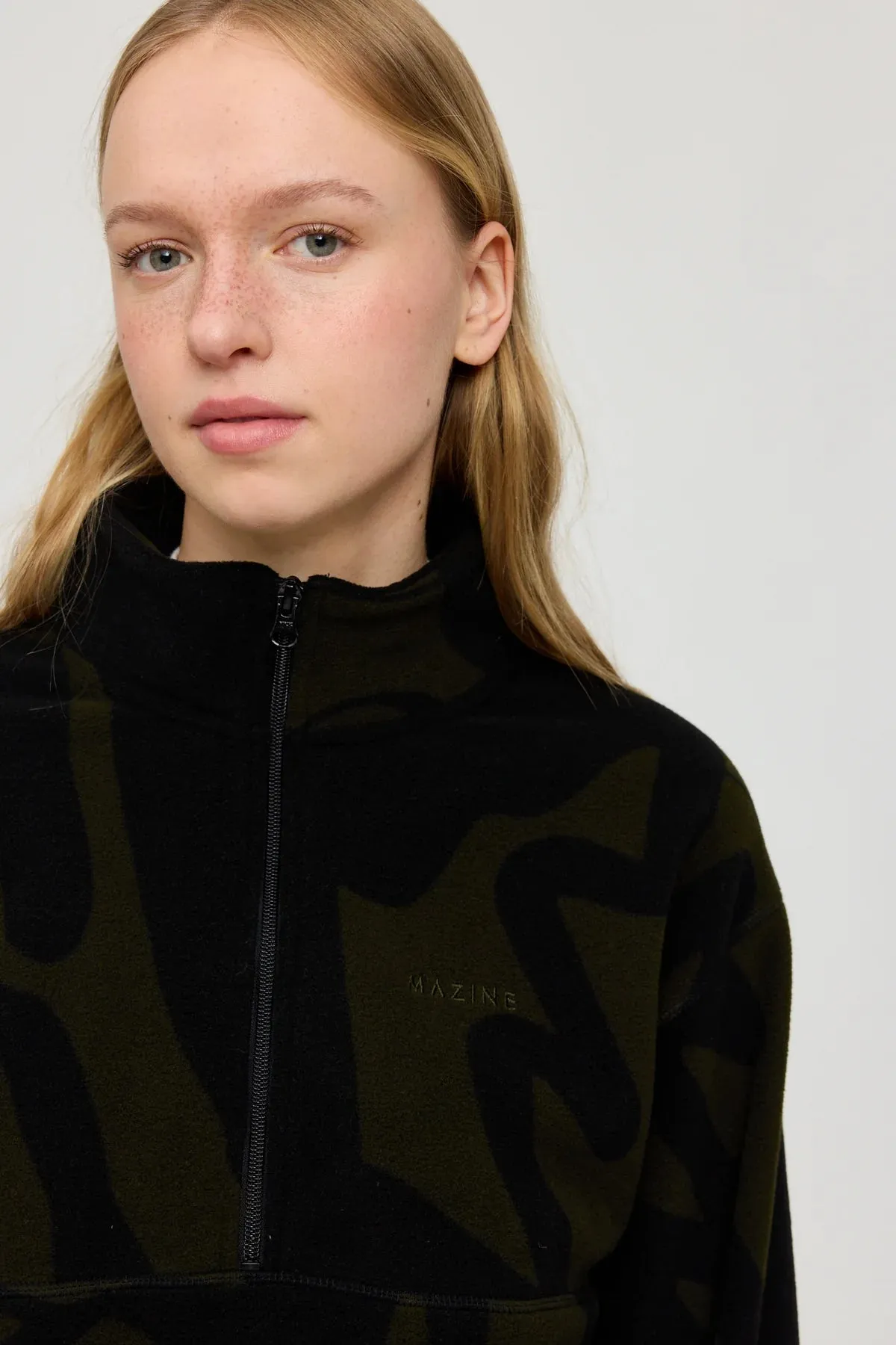 Mazine Nash Printed Fleece Half Zip