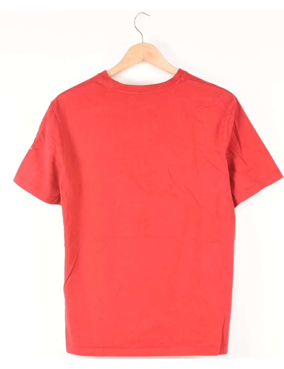 Nautica Plain Red T-shirt - M