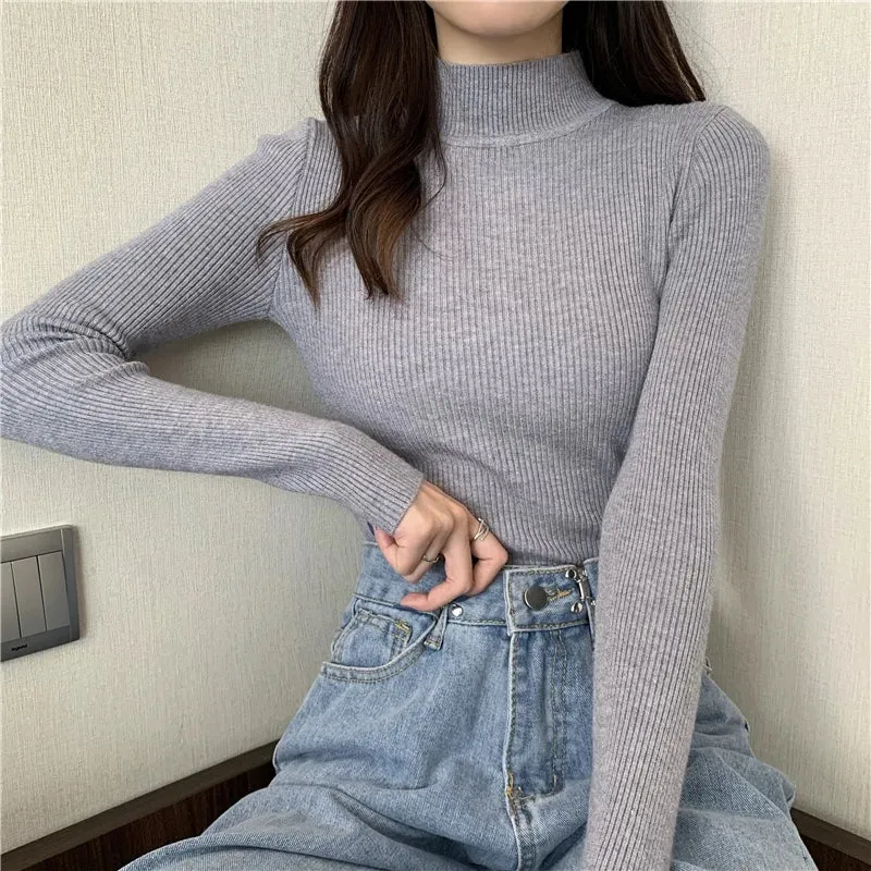 SOFT KNITTED HALF-TURTLENECK PULLOVERS( BUY 3 GET 1 FREE,BUY 6 GET 2 FREE,BUY 10 GET 4 FREE)