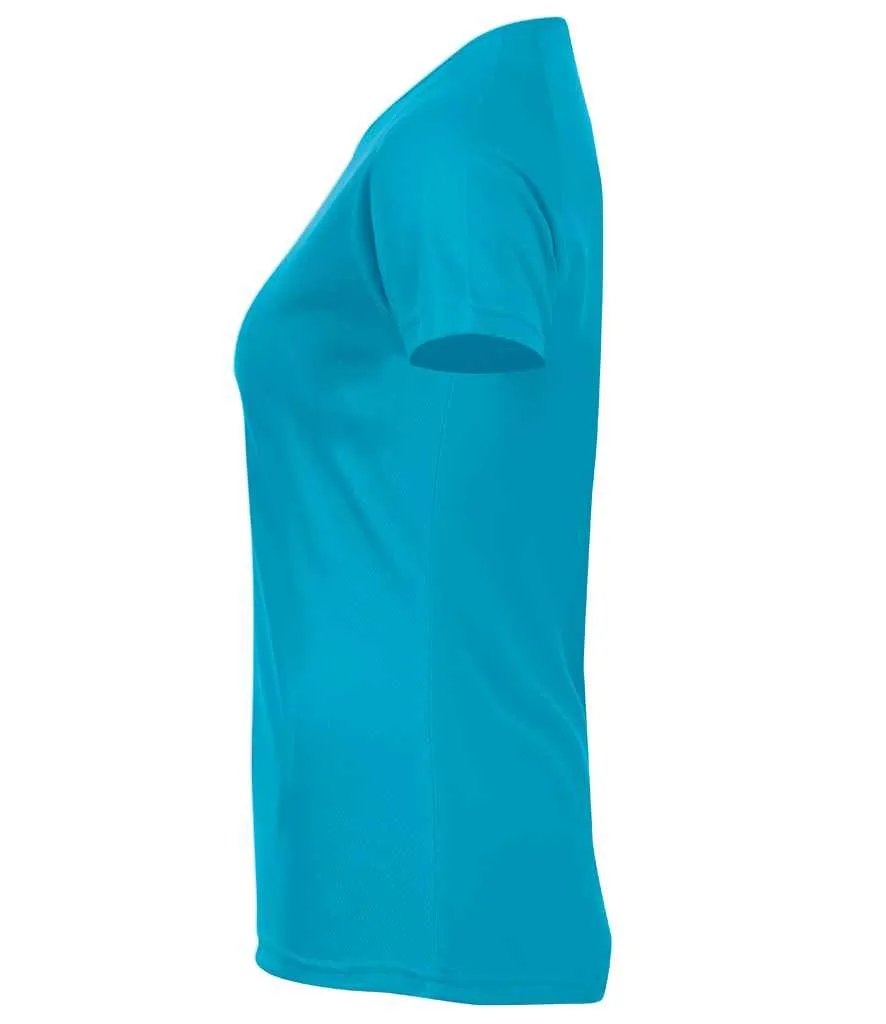 SOL'S Ladies Sporty Performance T-Shirt | Aqua