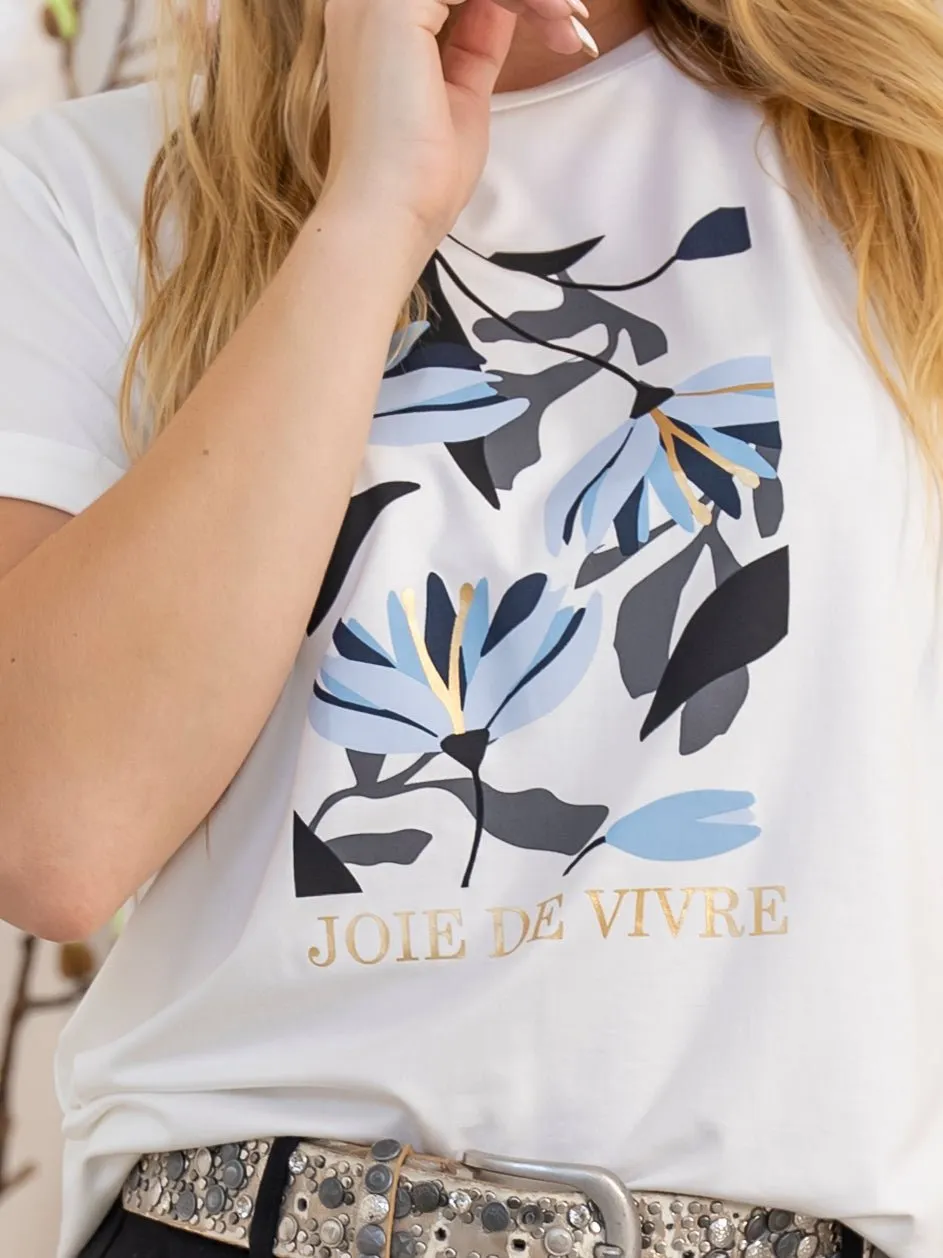 Soya Concept Marica FP 300 t-shirt white/blue