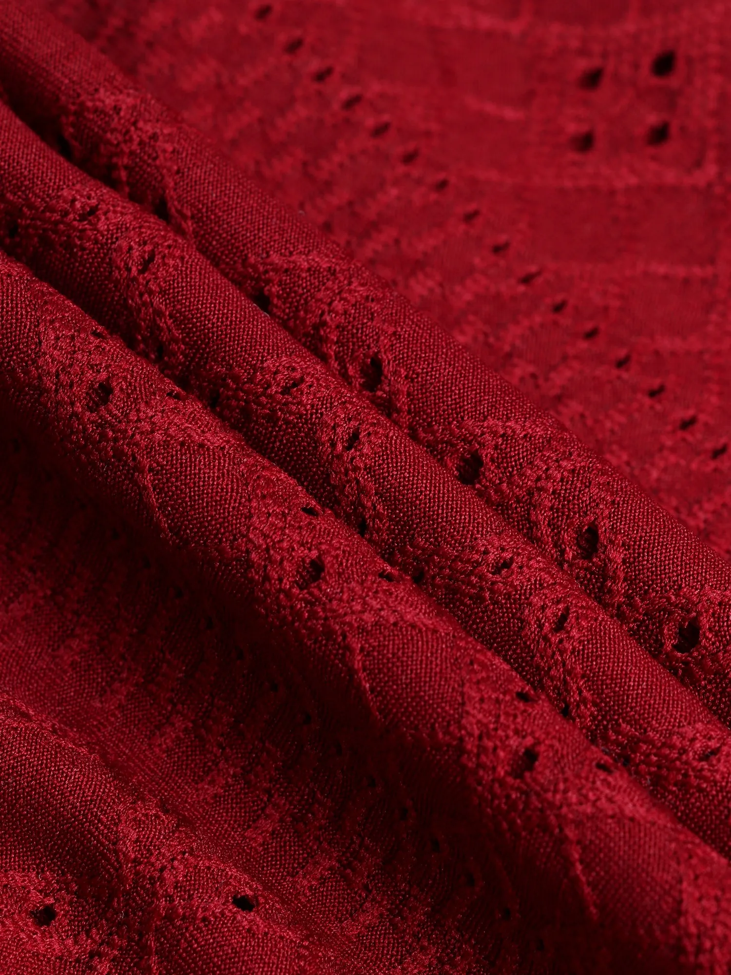 Square Collar Jacquard Swallowtail Tshirt