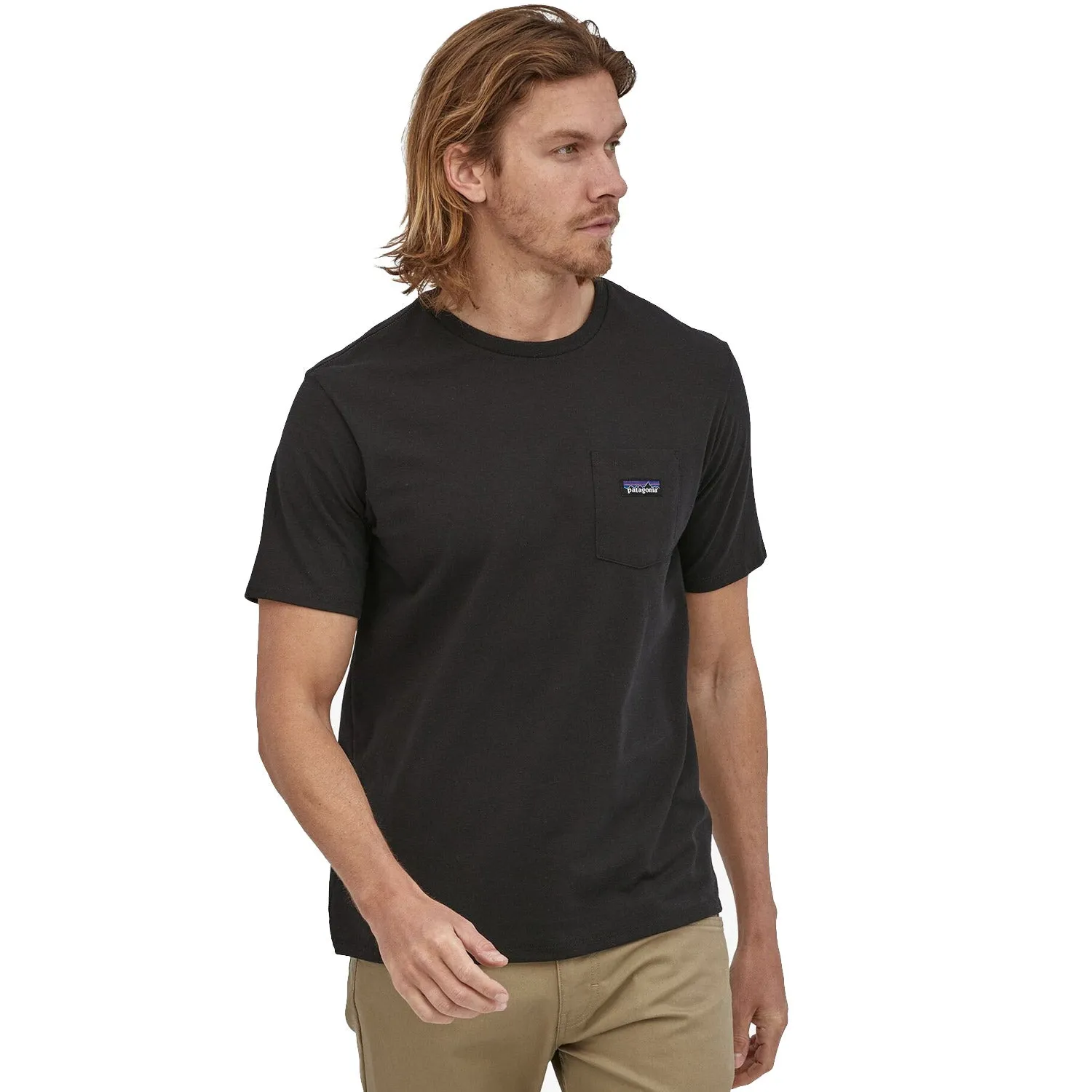 T-Shirt Patagonia P-6 Label Pocket Responsibili - Nero
