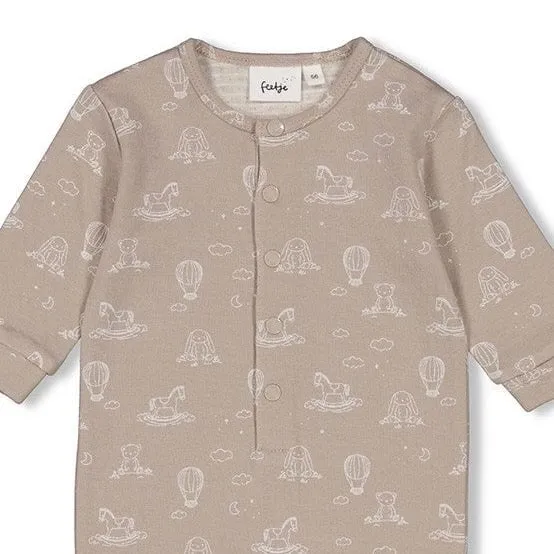 THE NEUTRALS - Organic Cotton Double Knit Allover Print Overall