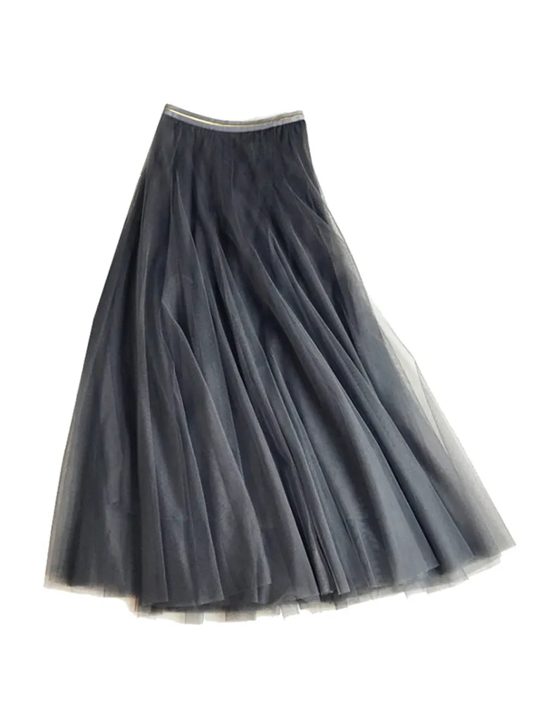 Tulle Skirt - Charcoal Grey