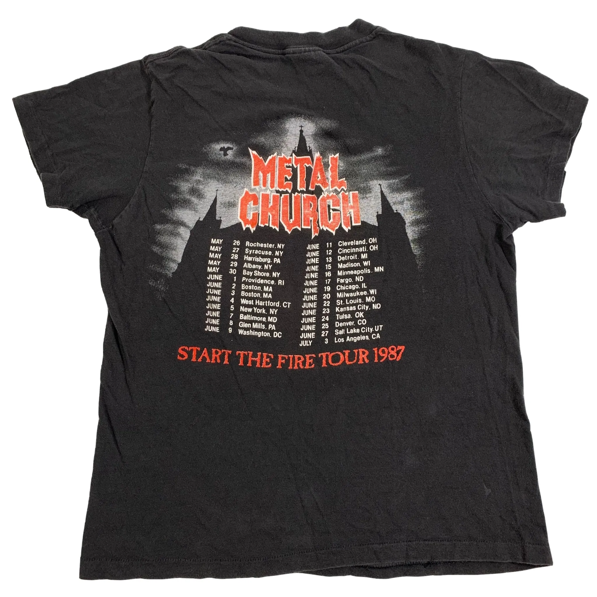 Vintage Metal Church "Start The Fire" Tour T-Shirt