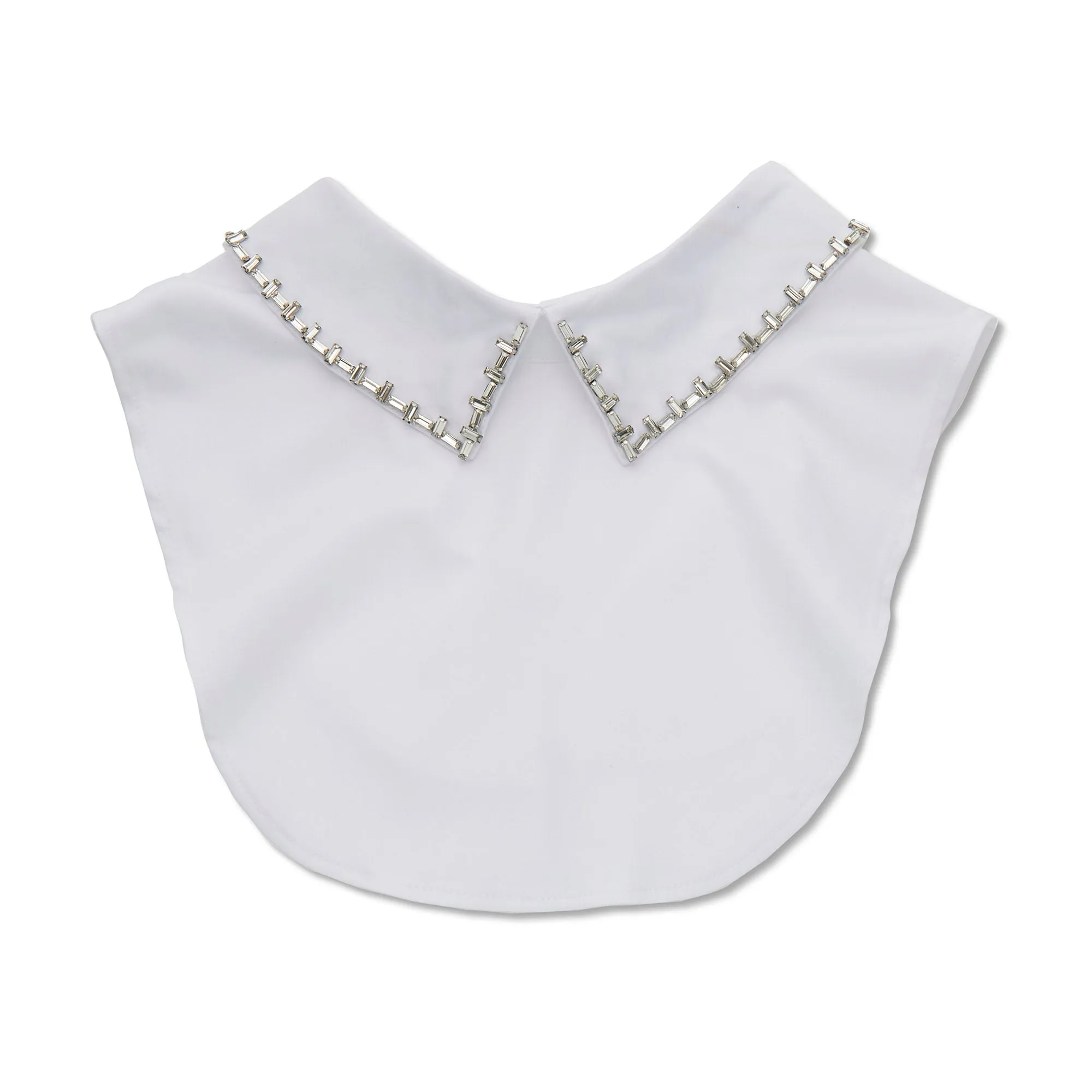 WHITE CRYSTAL STITCH COLLAR