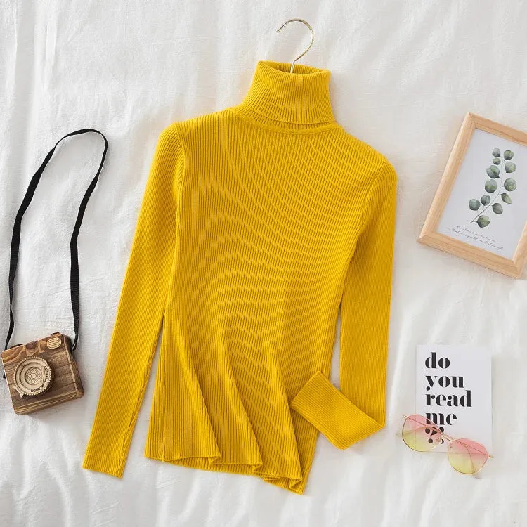 Women's Turtleneck Knitted Cashmere Soft Pullover Sweater