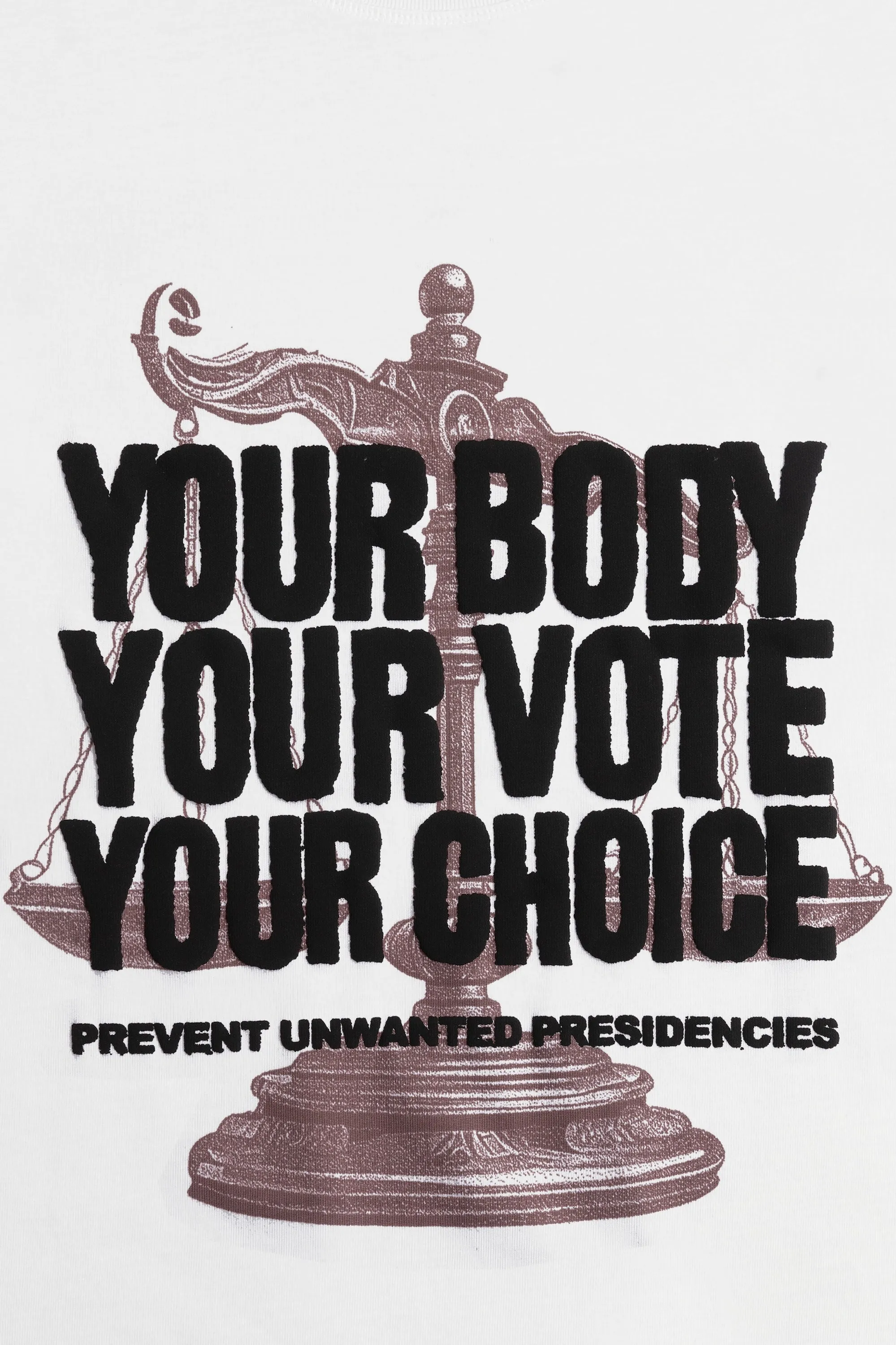Your Body Your Vote Your Choice S/S T-Shirt (White)